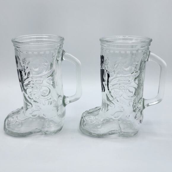 Vintage Boots Randolph Yakety Sax Jazz Music Player Glass Boot Tumbler w/ Handle - Picture 6 of 10